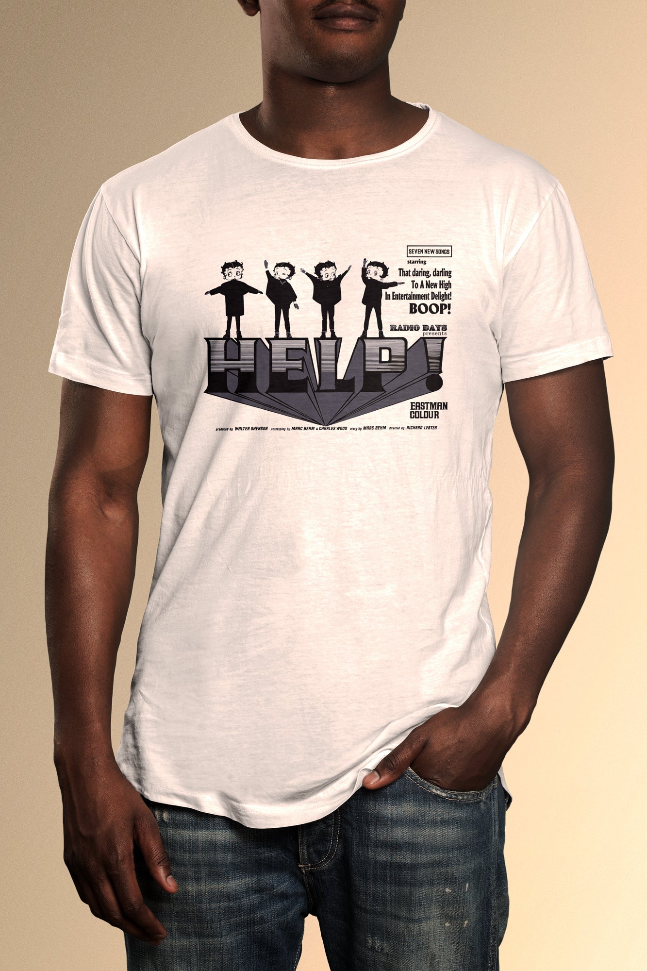 Betty Boop 'HELP' T-Shirt - Official Radio Days Licensed Product