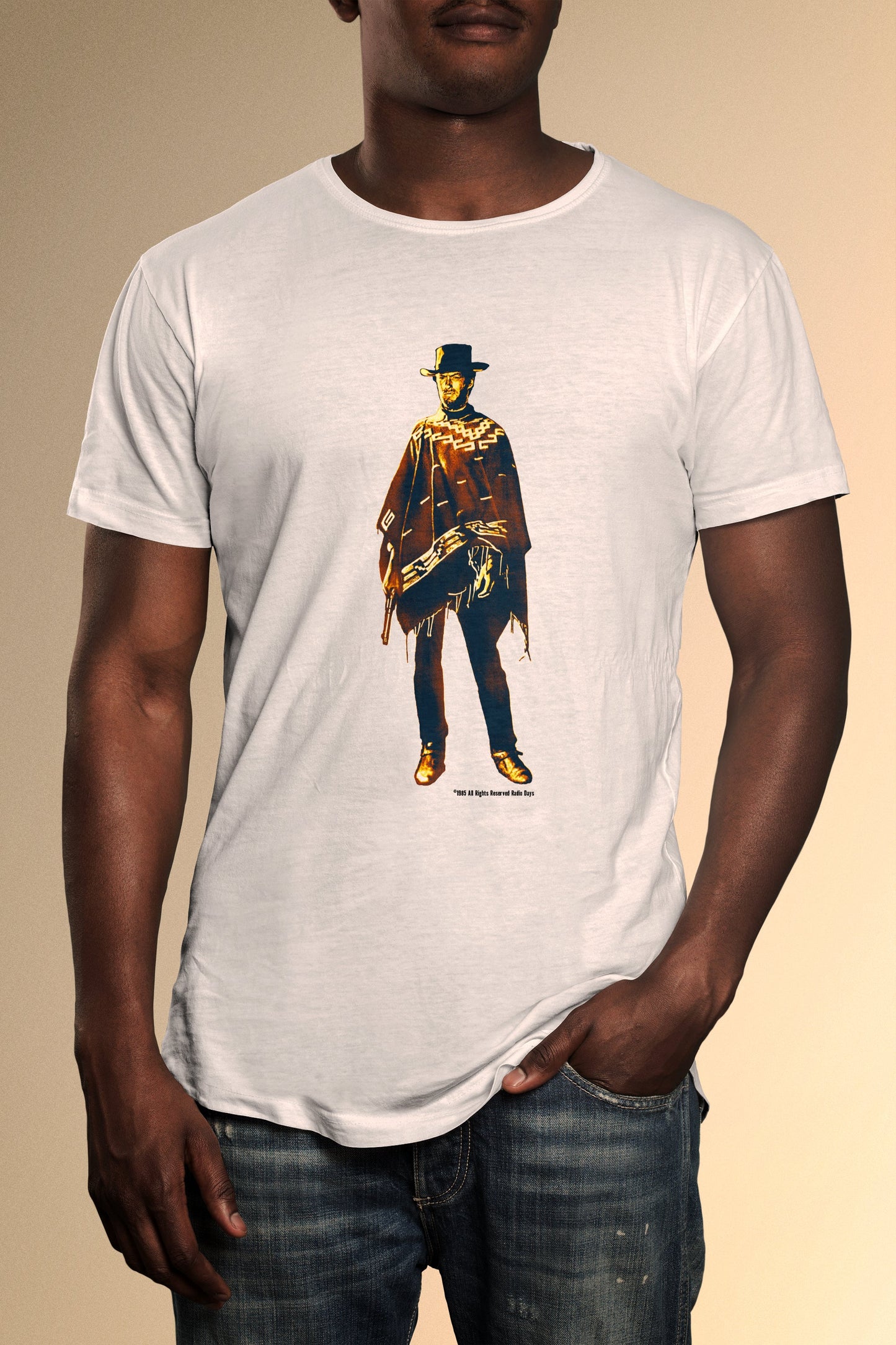 Clint Eastwood Cowboy T-Shirt - Official Radio Days Licensed Product