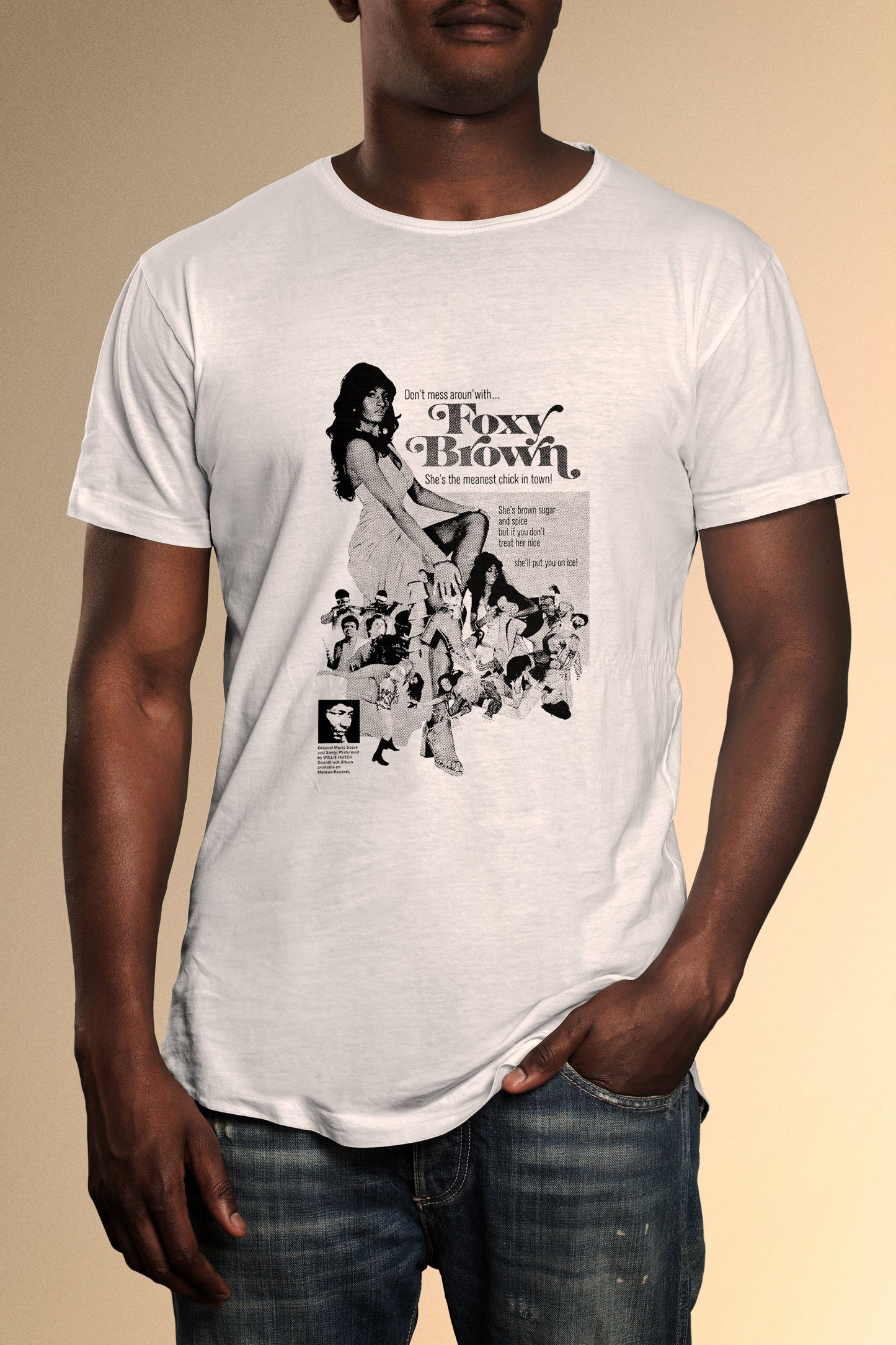 Foxy Brown B&W T-Shirt - Official Radio Days Licensed Product