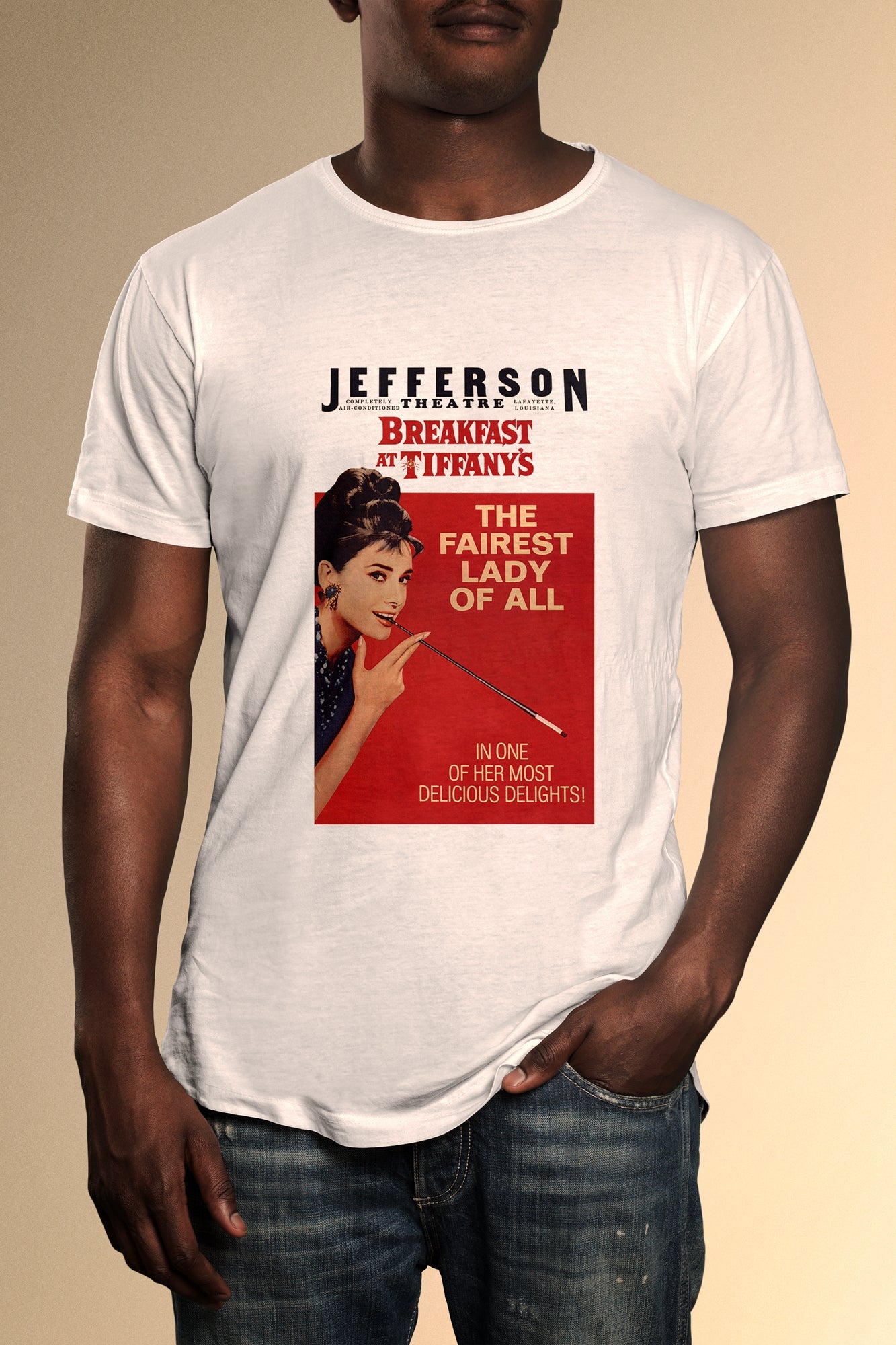 Breakfast At Tiffany's Red Poster T-Shirt - Official Radio Days Licensed Product