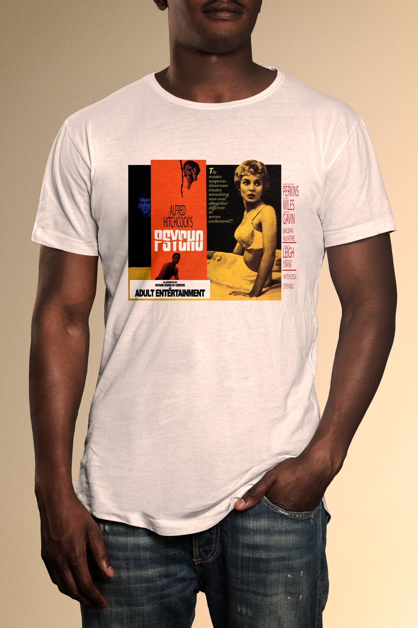 Psycho Poster T-Shirt - Official Radio Days Licensed Product