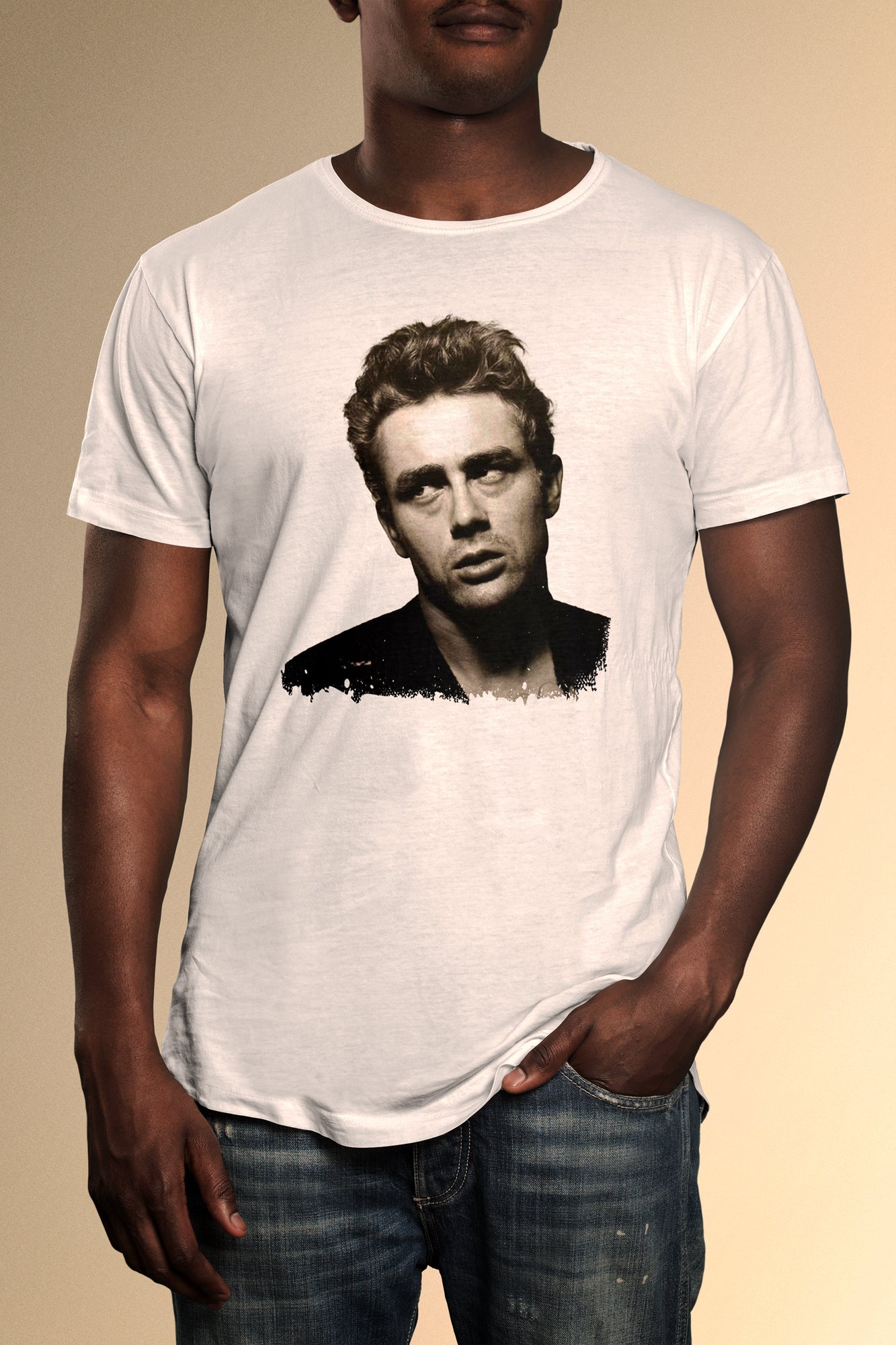 James Dean Sepia Toned T-Shirt - Official Radio Days Licensed Product