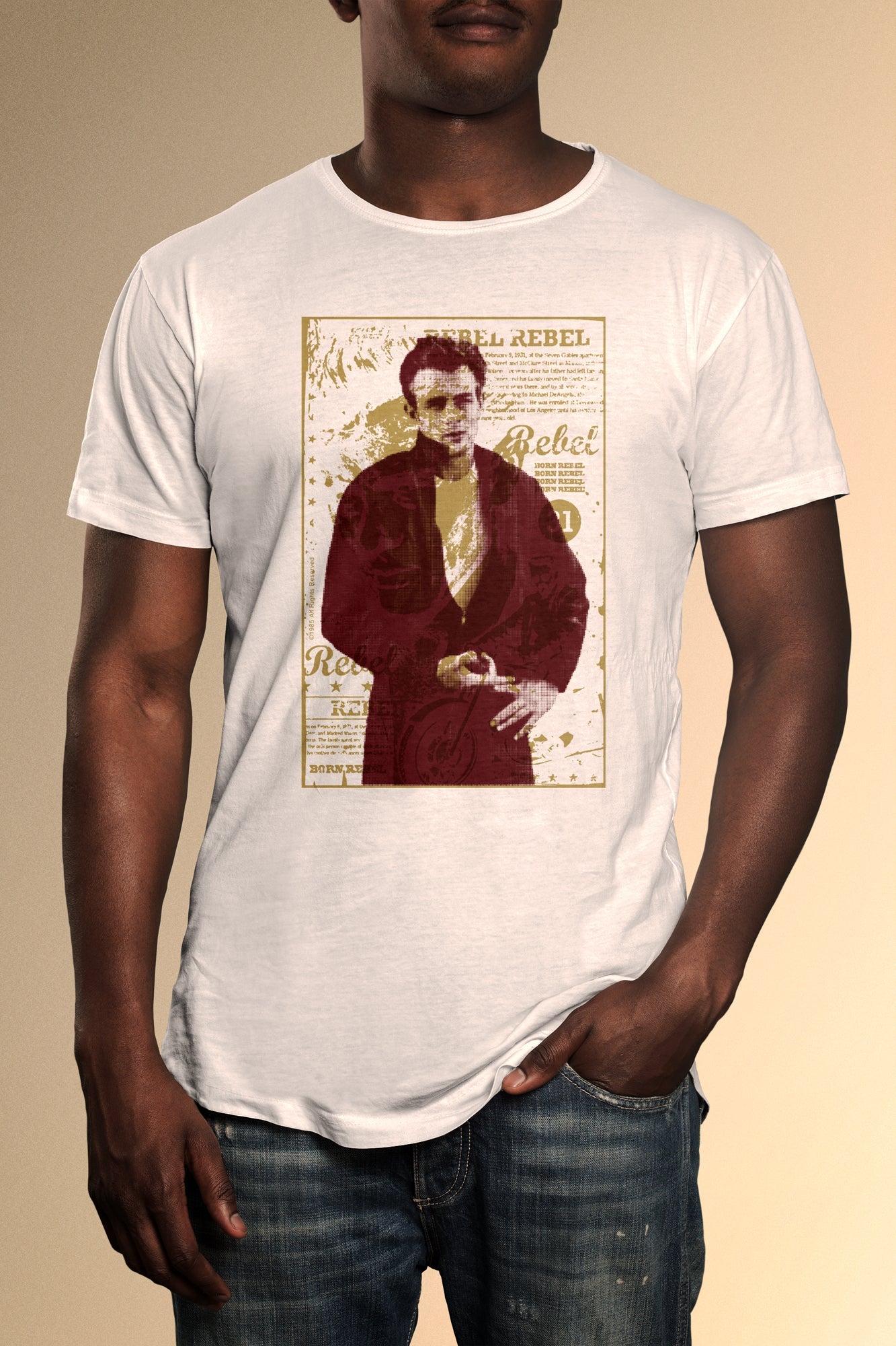 James Dean Rebel Without A Cause Double Exposure T-Shirt - Official Radio Days Licensed Product
