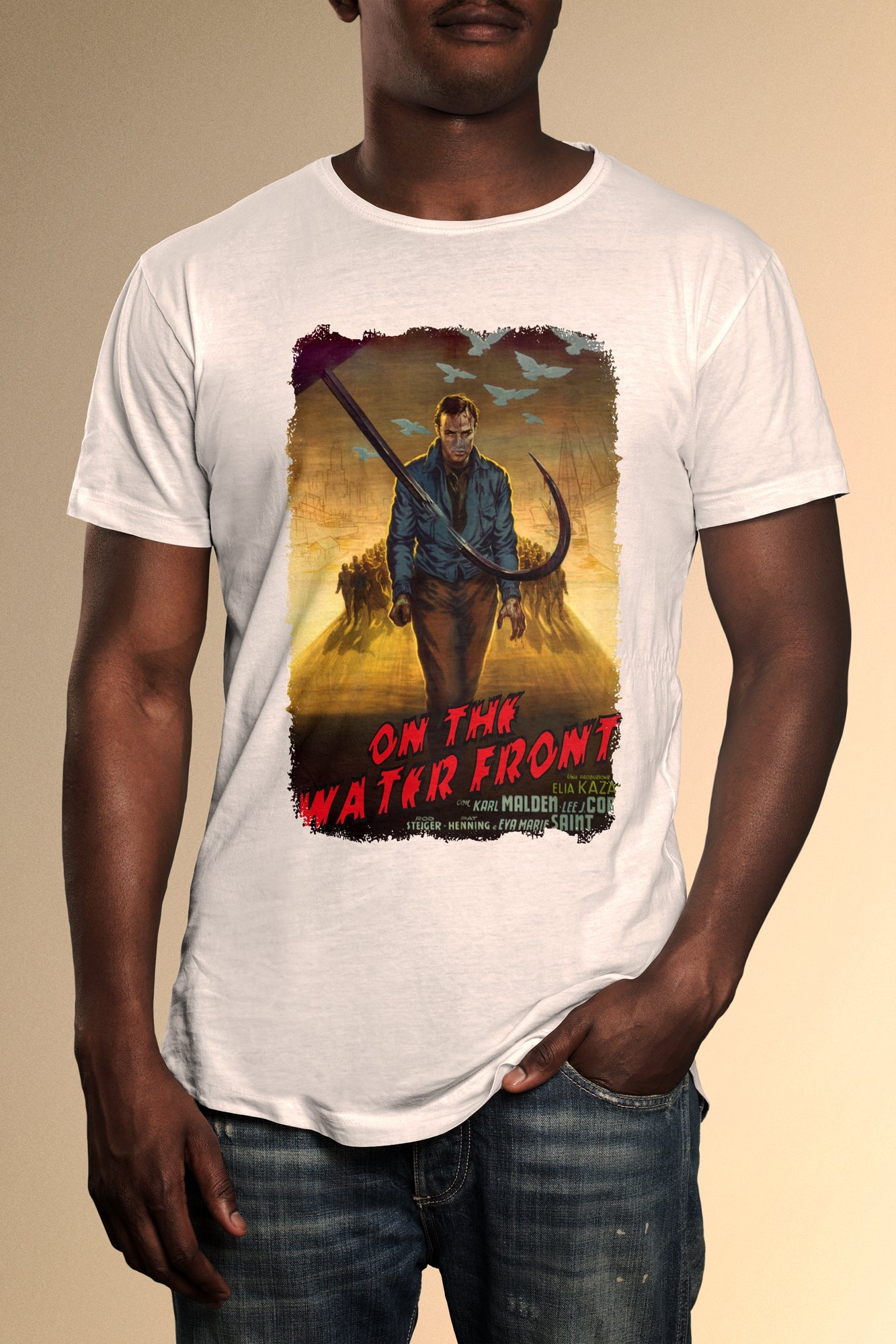 On The Waterfront Poster T-Shirt - Official Radio Days Licensed Product