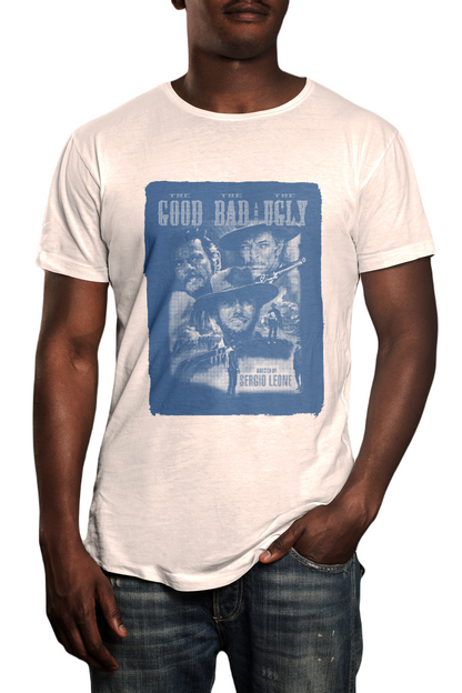 The Good, The Bad, The Ugly Blue Poster T-Shirt