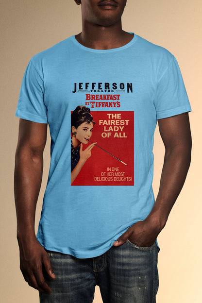 Breakfast At Tiffany's Red Poster T-Shirt - Official Radio Days Licensed Product