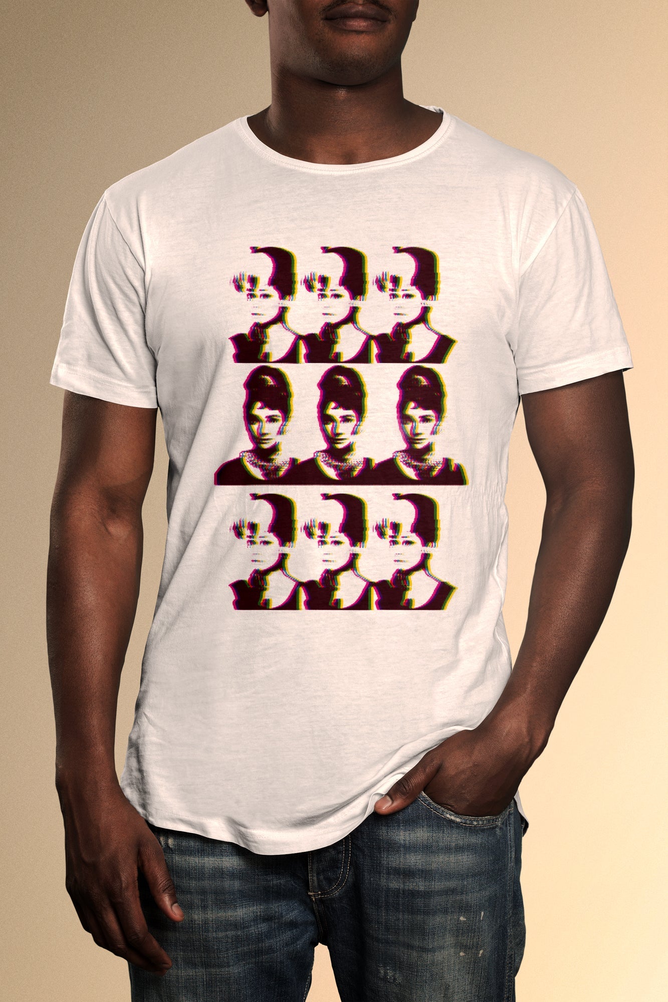 Audrey Hepburn Contact Sheet T-Shirt - Official Radio Days Licensed Product