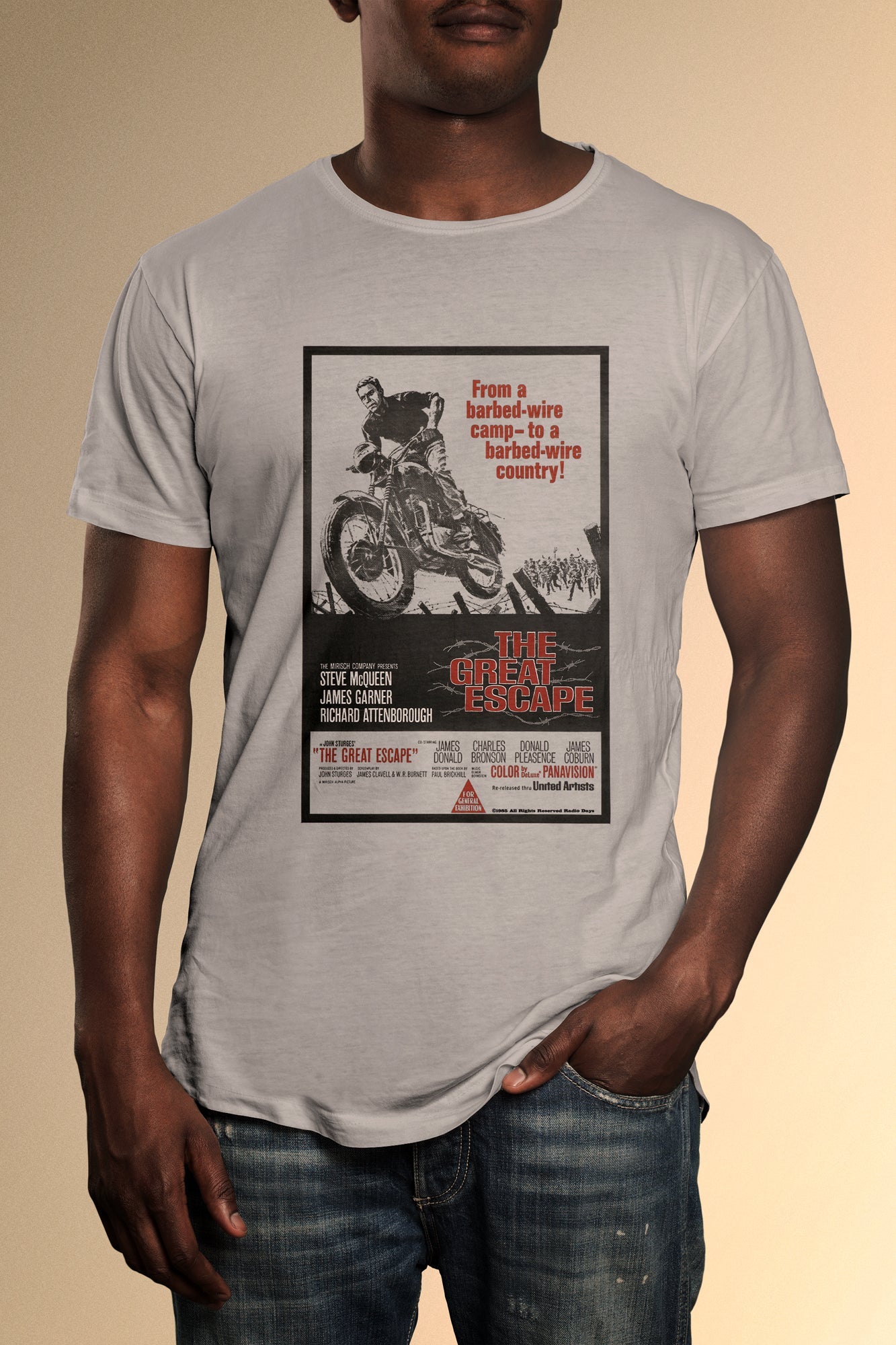 The Great Escape Poster T-Shirt - Official Radio Days Licensed Product