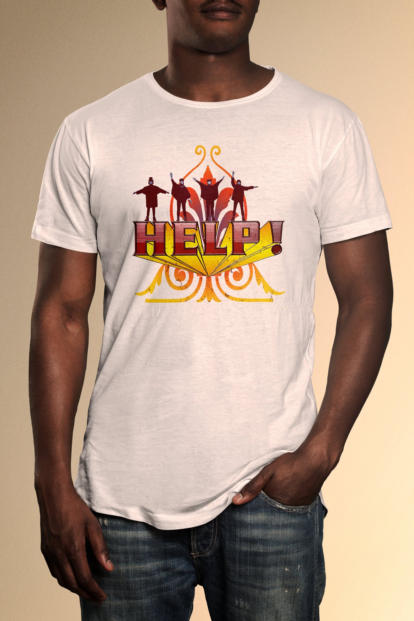 The Fab Four 'HELP!' T-Shirt - Official Radio Days Licensed Product