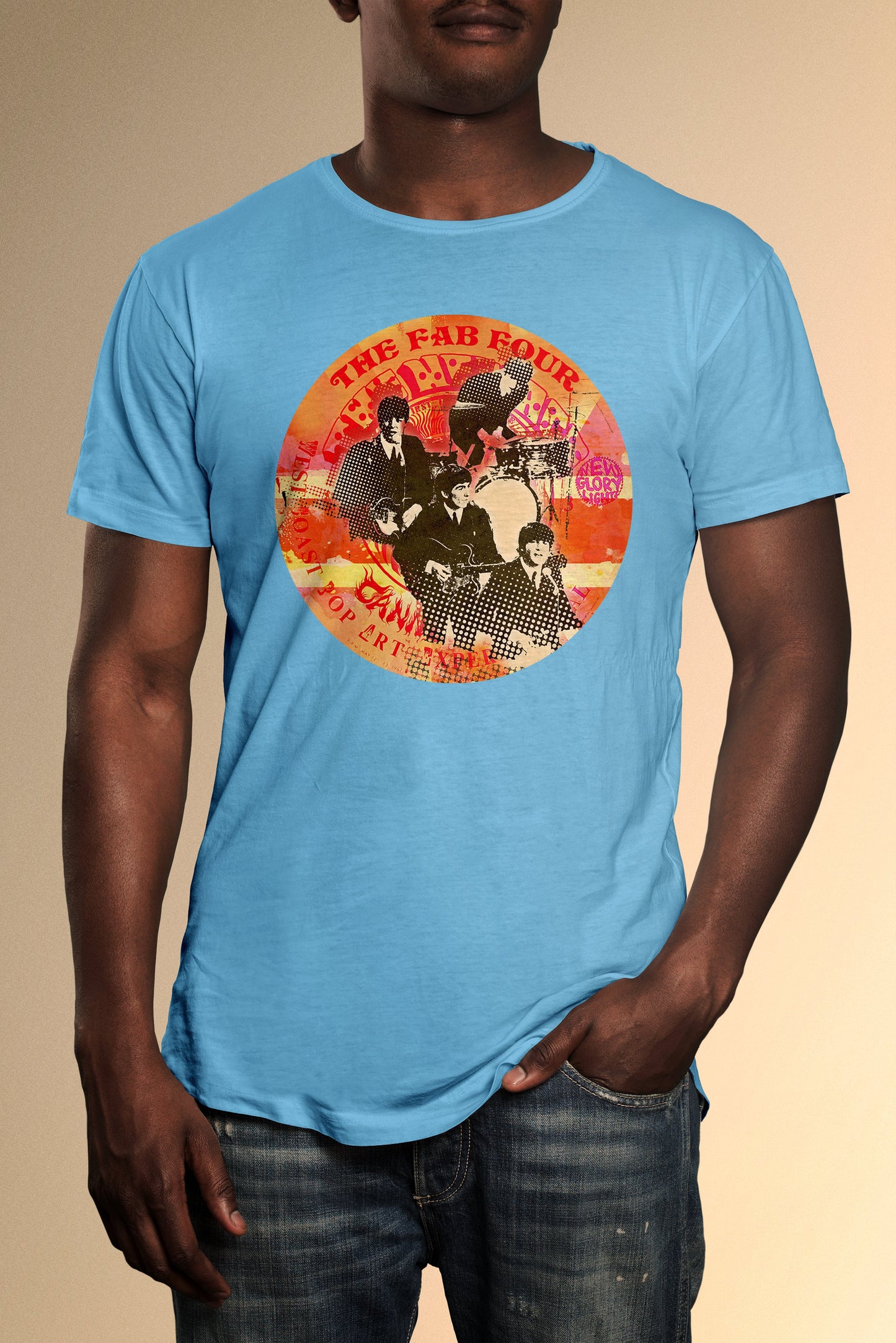 The Fab Four New Glory Light T-Shirt - Official Radio Days Licensed Product