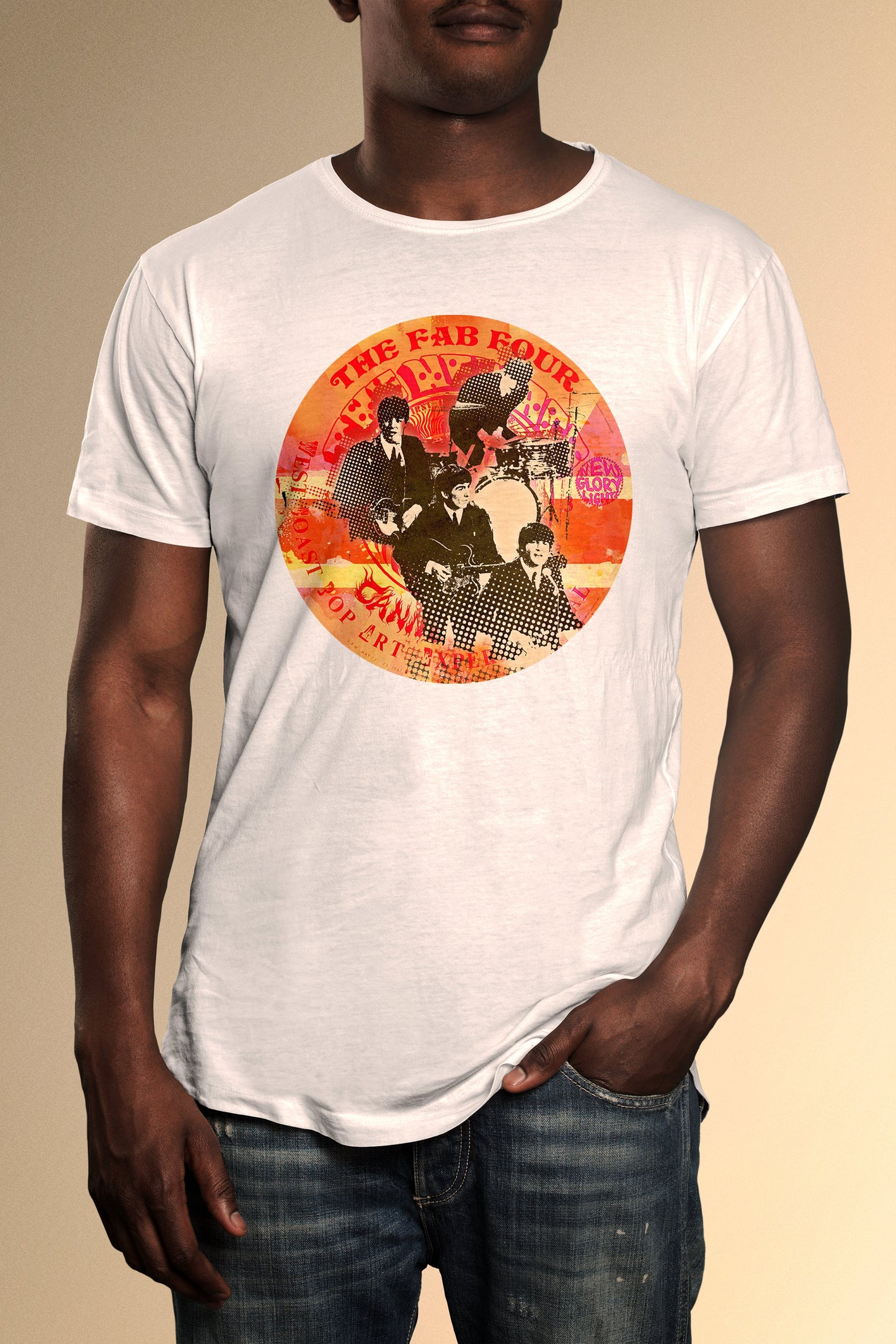 The Fab Four New Glory Light T-Shirt - Official Radio Days Licensed Product