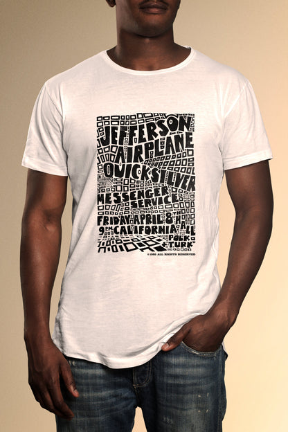 Jefferson Airplane Quicksilver Messenger T-Shirt - Official Radio Days Licensed Product